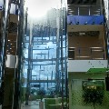 Водопад струнно-капельный  2,7 x 8,4 метров. Центр развития бизнеса ПАО Сбербанк,  г. Омск