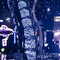 Пузырьковая колоннада в обрамлении кинематической инсталляции. Международная выставка EXPO2020 Дубай